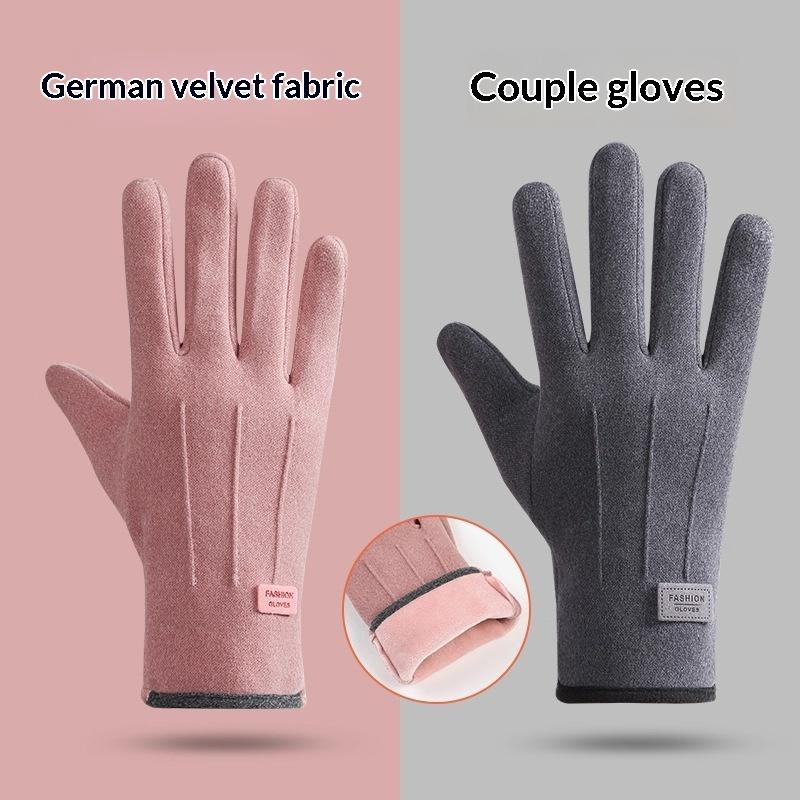 Winterhandschuhe für Damen Herren Warme Touchscreen-Handschuhe Kälteschutz Fäustlinge mit vollen Fingern Outdoor Radfahren Dicke Handschuhe