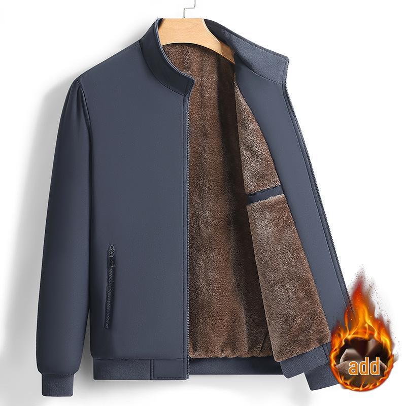 Men's 2025 Spring Stand-Collar Casual Jacket - Loose Warm Versatile Baseball Coat