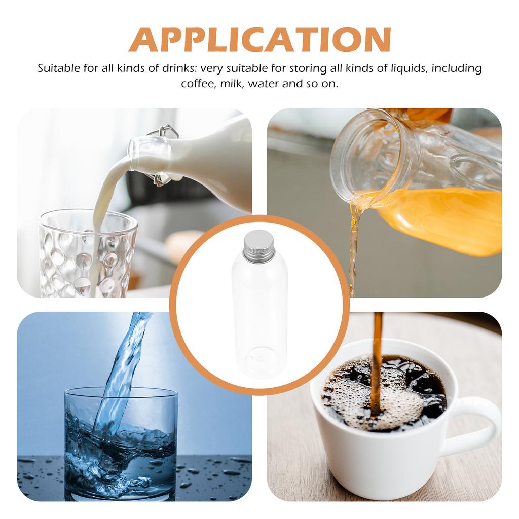 10Pcs Drink Bottles Premium Pet Portable Clear Bottles for Juice Water Milk Storage Reusable Household Plastic Containers