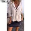 Women's Fashion Casual Spring Autumn Solid Color Print Long Sleeve V-Neck Blouses & Shirts