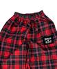 SK8ER ROCK Punk Cross Check Wide Pants ((Red))