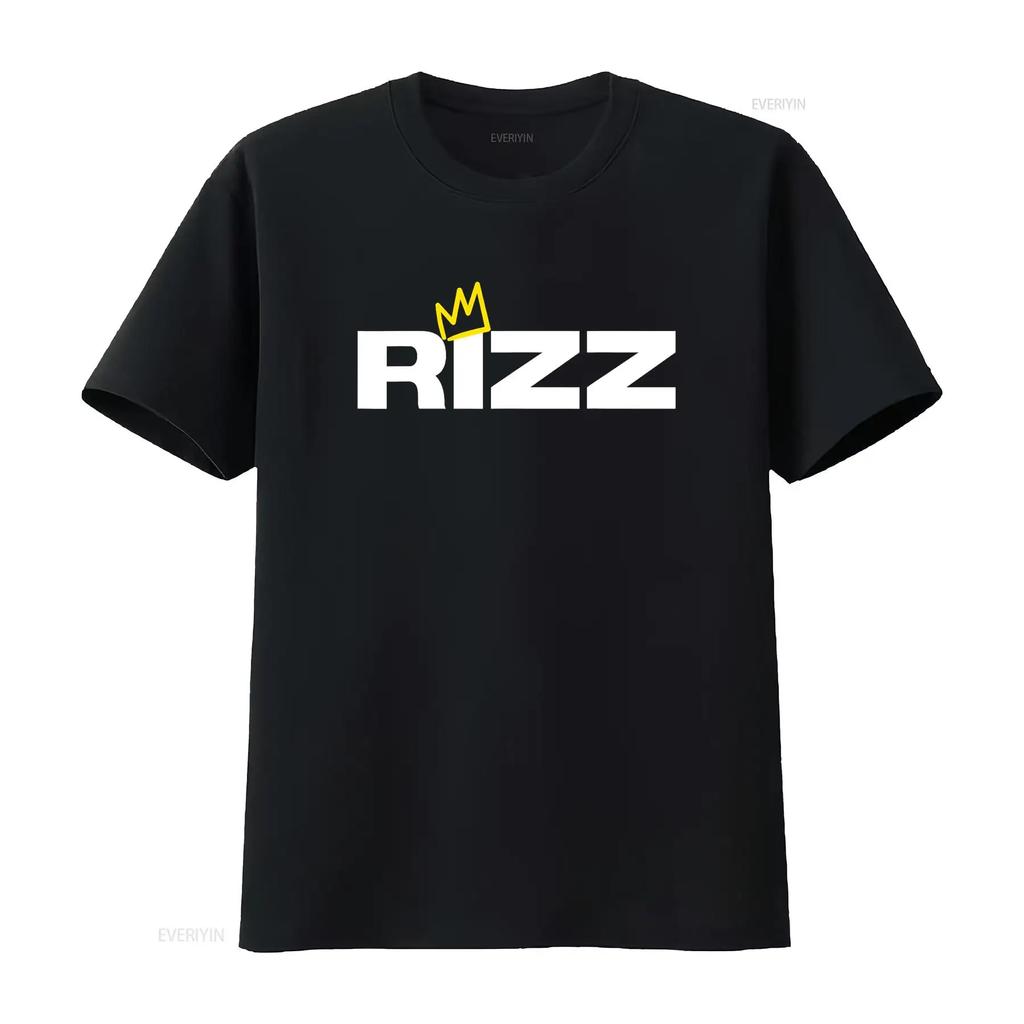 Rizz King or Queen T Shirt Vintage Washed Designer Clothes Breathable Graphic Stretched Fashion Versatile Casual Comfortable