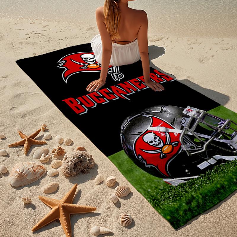Tampa Bay Buccaneers Helmet Microfiber Beach Towel, Lightweight And Quick-Dry, for Summer Travel, Beach Essential, Swimming Pool