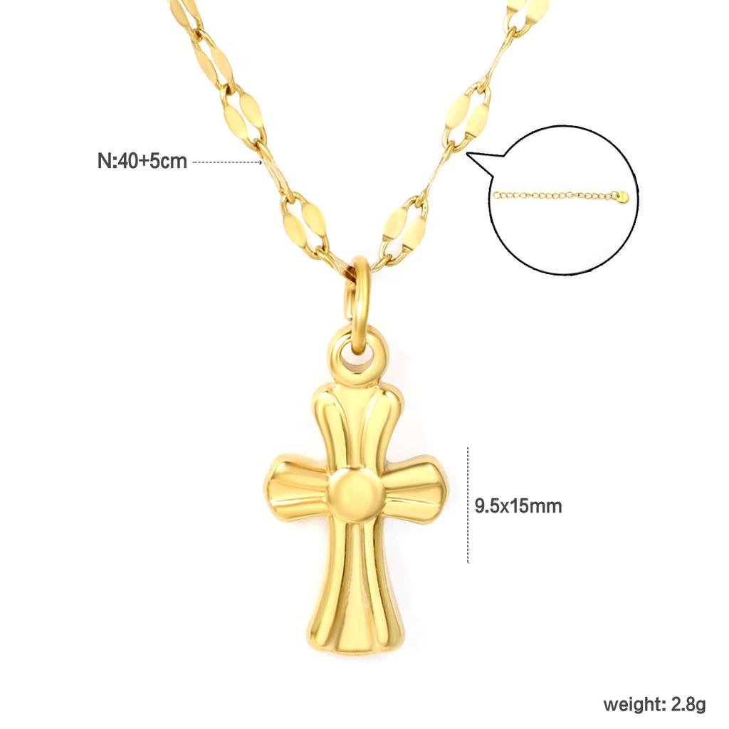 Zircon Cross Pendant Necklace Light Luxury Fashion Jewelry Gift for Women Delicate Collarbone Chain