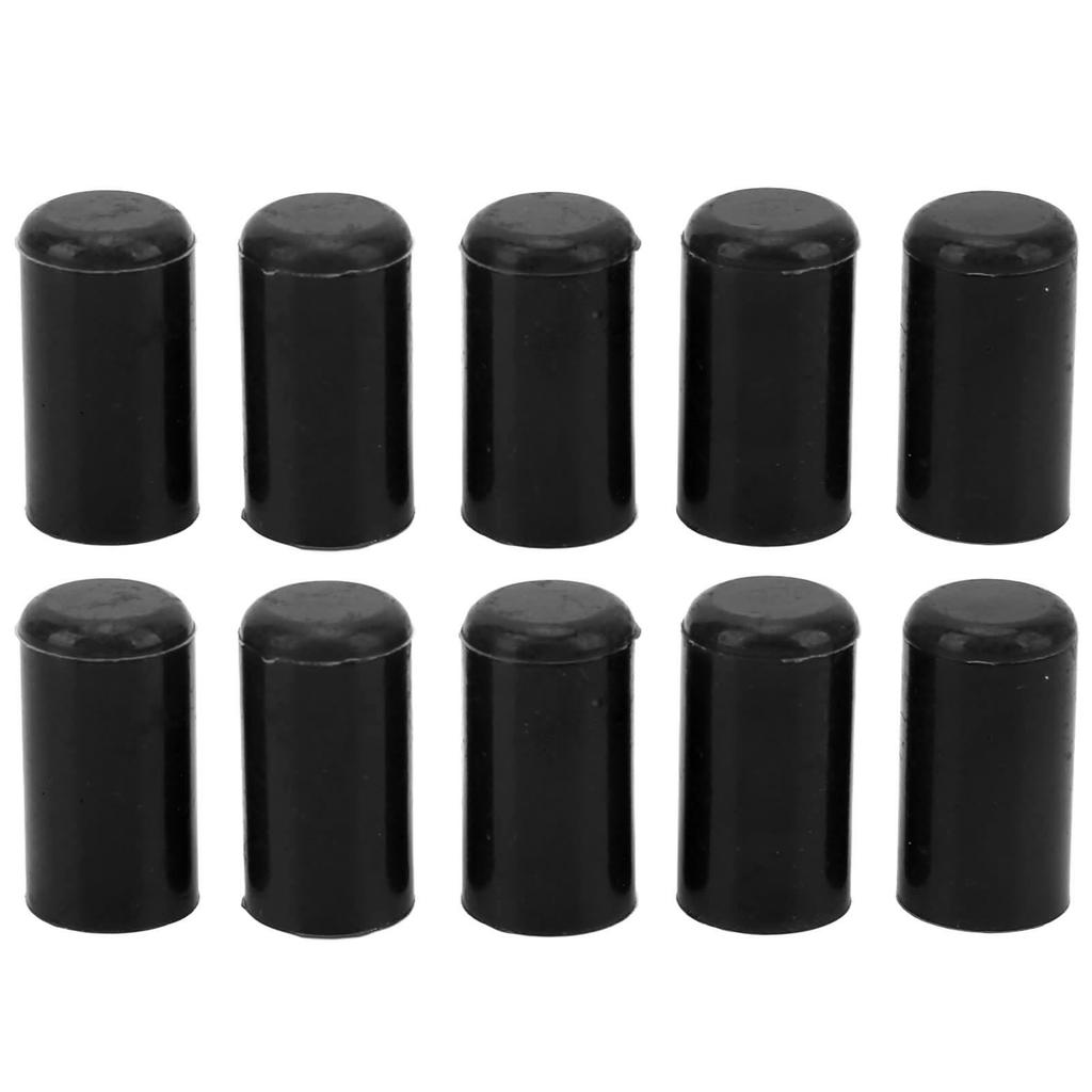 10 Pcs 10mm Automotive Vacuum Hose Cap Silicone Waterproof Ozone Resistant Flexible Intake Vacuum Hose End Plug Black