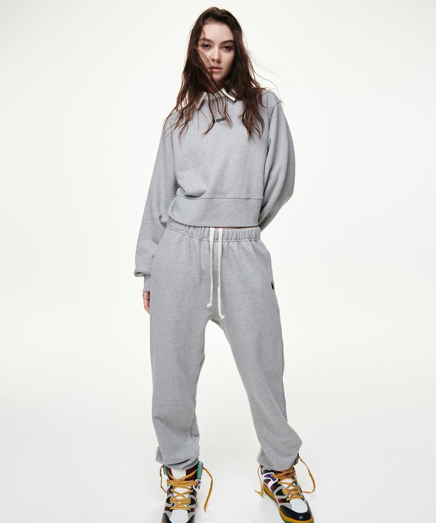 Bikwaieos Cropped Sweatshirt_Melange Gray