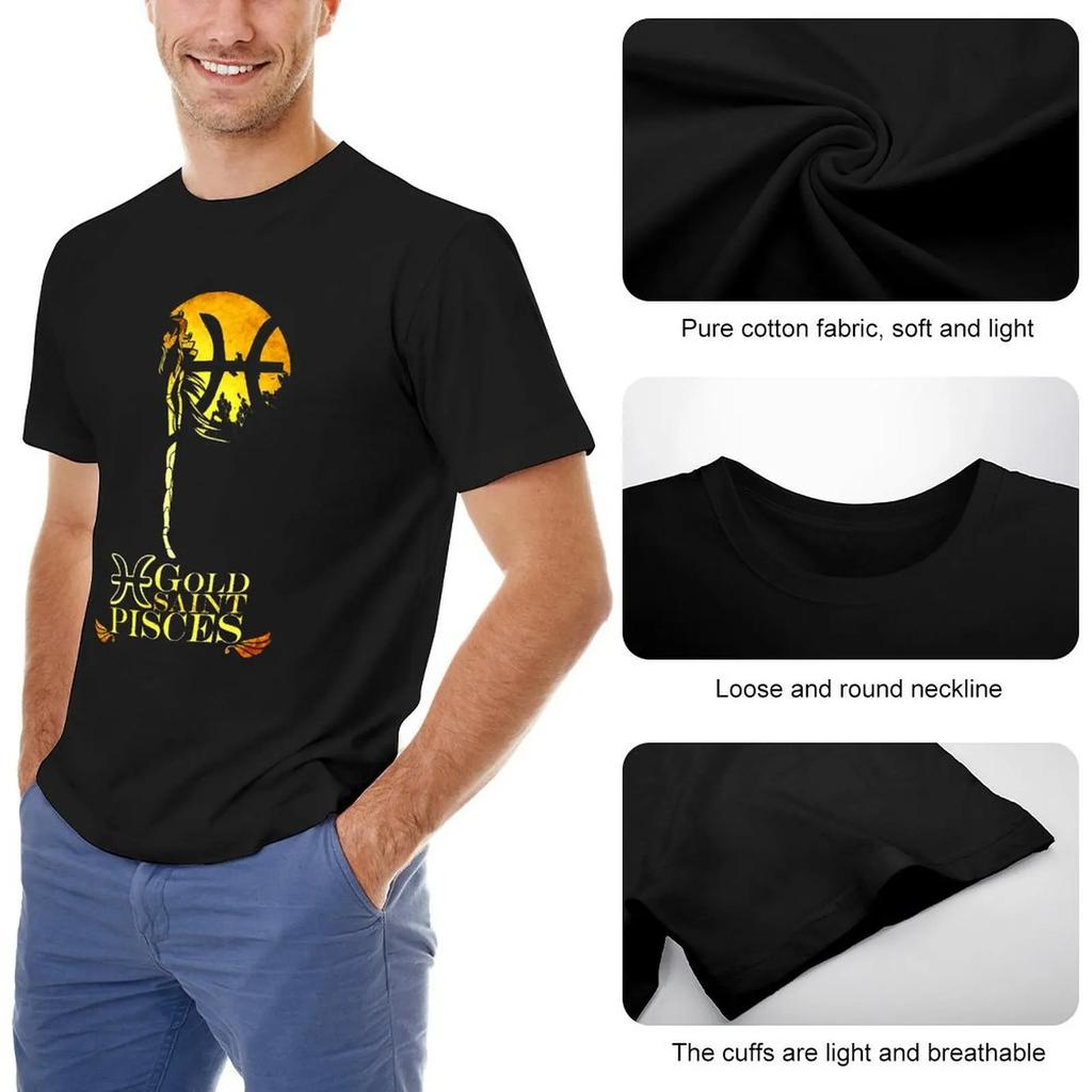 Pisces Twelve Constellation (1) T-shirt Round Neck Sports Top Tee Funny Leisure Nerd USA Size