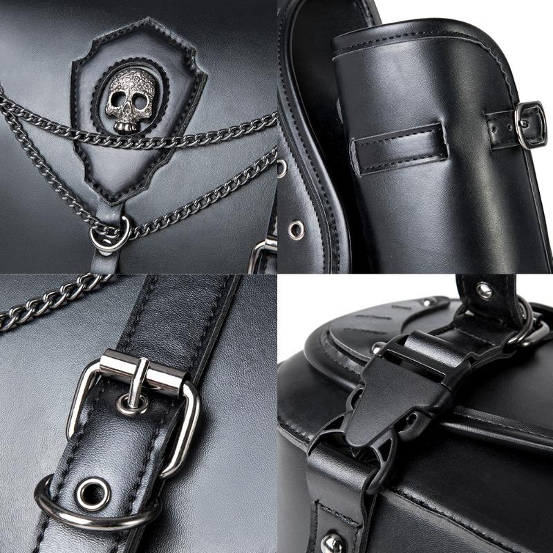 One Pair Motorcycle Saddle Bag Cruisers Saddlebags Punk Style Moto Bike Bag Not Easily Deformed Outdoor Riding Luggage Equipme