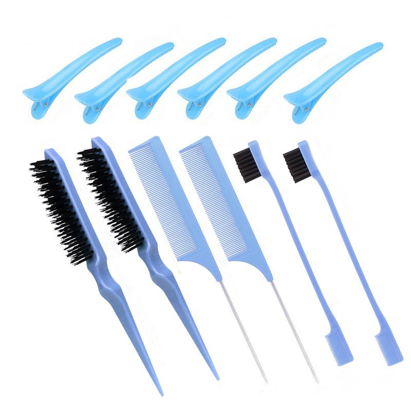 3/12Pcs Double Sided Hair Edge Brush Set Hair Styling Comb Control Brush Accessories Hairline Brush Comb Styling Partition Comb