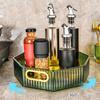 Turntable Storage Box Portable Fruit Basket Suitable for Cabinets Storerooms Kitchen Countertops Refrigerator Offices
