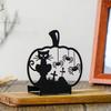 Halloween Metal Tealight Holders Hollowed Ghostly Bat Cats Iron Candle Stand Candlestick for Home Centerpieces Decors