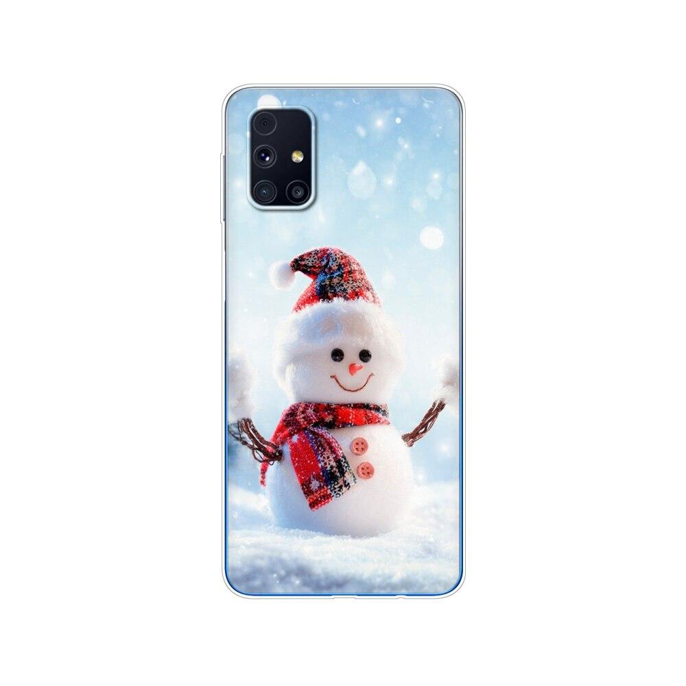 Für Samsung M31s Hülle 6.5 Tpu Weiches Silikon Rückseite Handyhülle Für Galaxy M31S M 31S m317f m317 Funda Winter Schnee Weihnachten