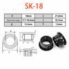 Protective Ring Black Round Nylon Snap-on Wire Grommet Computer Desk Wire Hole Cover Seal Ring Hole Plug Cable Protector