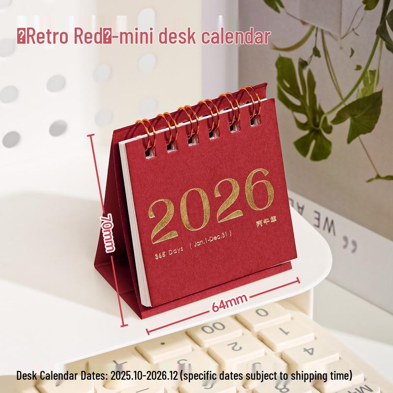 2026 Jahr des Pferdes Niedlicher Cartoon Schreibtischkalender & Planer Notizbuch für Studenten