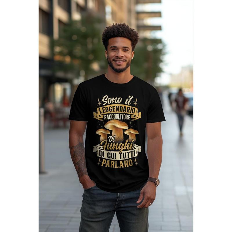 Porcini Micologo Fungo Porcino Funghi Maglietta Tee Unisex For Man Gift Cottoned