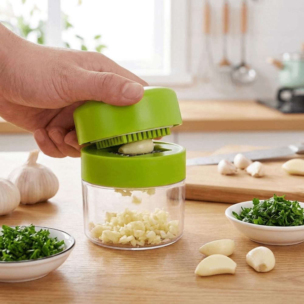 Manual Garlic Crusher Stainless Steel Garlic Chopper Garlic Paste Maker Restaurant Use