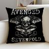 Cushion Cover Cushion Cover Pillowcase, Anti-Mite Invisible Zipper, Linen Sofa Cushion A-Avenged S-Sevenfold