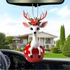 Adorable Cartoon Deer Car Hanging Ornament Made Of Durable Acrylic For Stylish Decor