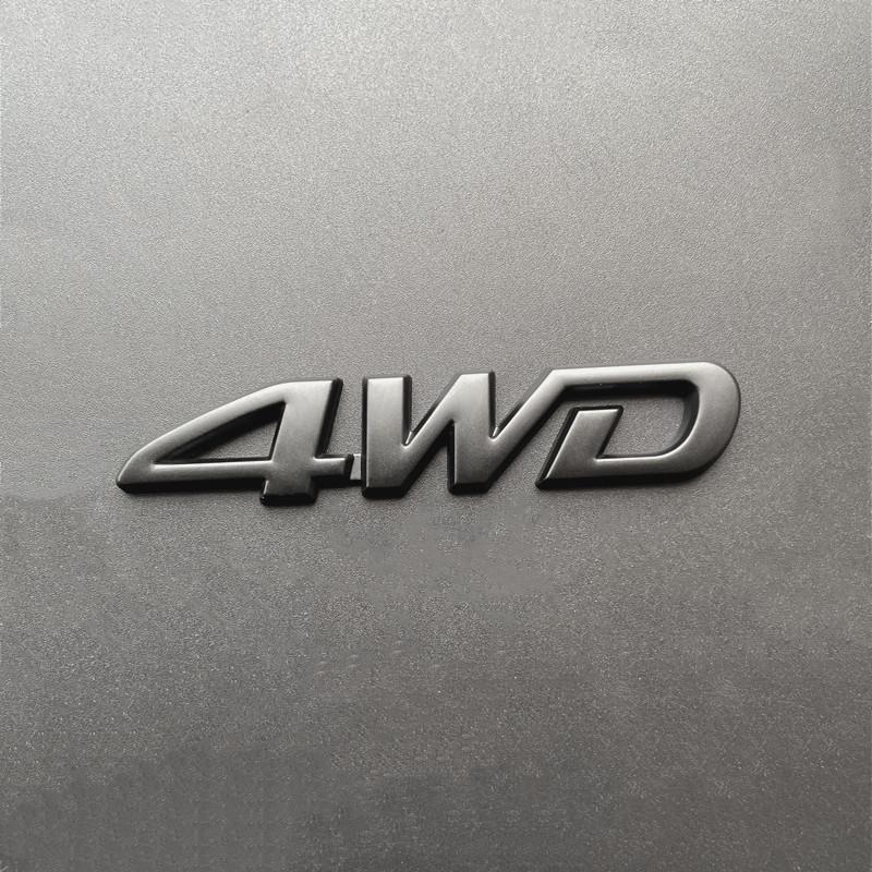 1Pc 3D Metal 4WD Logo Car Rear Trunk Side Fender Emblem Badge Stickers Decals