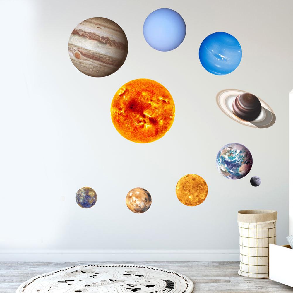 Luminous Solar System Themed Glowing Wall Sticker Home Decor for Children Room Bedroom  Less Than Br More Than