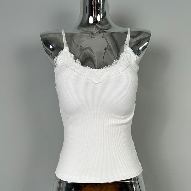 

Элегантная кружевная майка с V-образным вырезом — суперженственная и подчеркивающая фигуру One Size