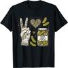 Groovy Peace Love & Pickles A Retro Delight for Food Lovers T-Shirt