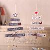Wooden Star & Tree Christmas Pendant Decorations for Shop Window Displays