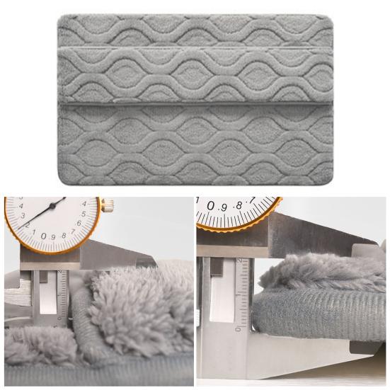Absorbent Bathroom Mat Fluffy Doormat Foot Drying Mat Slip Resistant Backing