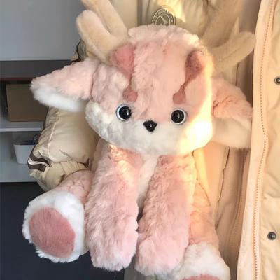 Peluche Drago Rosa Carino Bambole Morbide Animali di Peluche Cuscino Soffice Decorazione per la Casa Ottimo Regalo di Compleanno per Adulti e Bambini