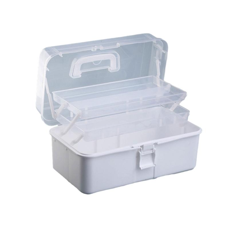 Multifunction Storage Box 3 Layer Storage Case Practical Plastic  Storage Box Medicine Storage Box for School Office