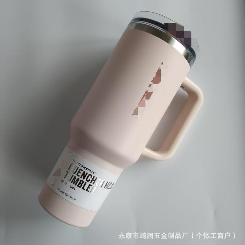40oz Large Capacity Stainless Steel Hot and Cold Double-layer Ice Cup Car Cup with Handle