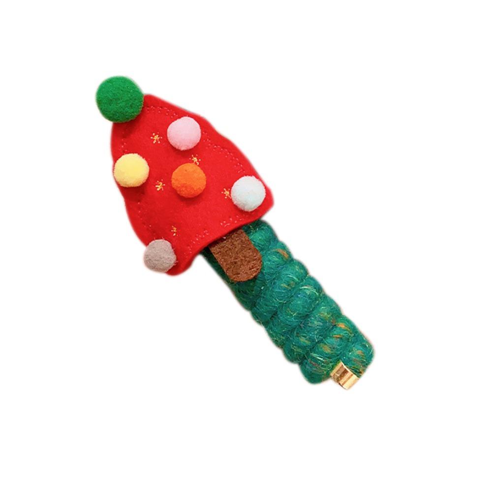 

Elastic Spiral Coil Bands Plush Christmas Headdress Curly Telephone Wire Hair Loop Xmas Gift Red Christmas Tree
