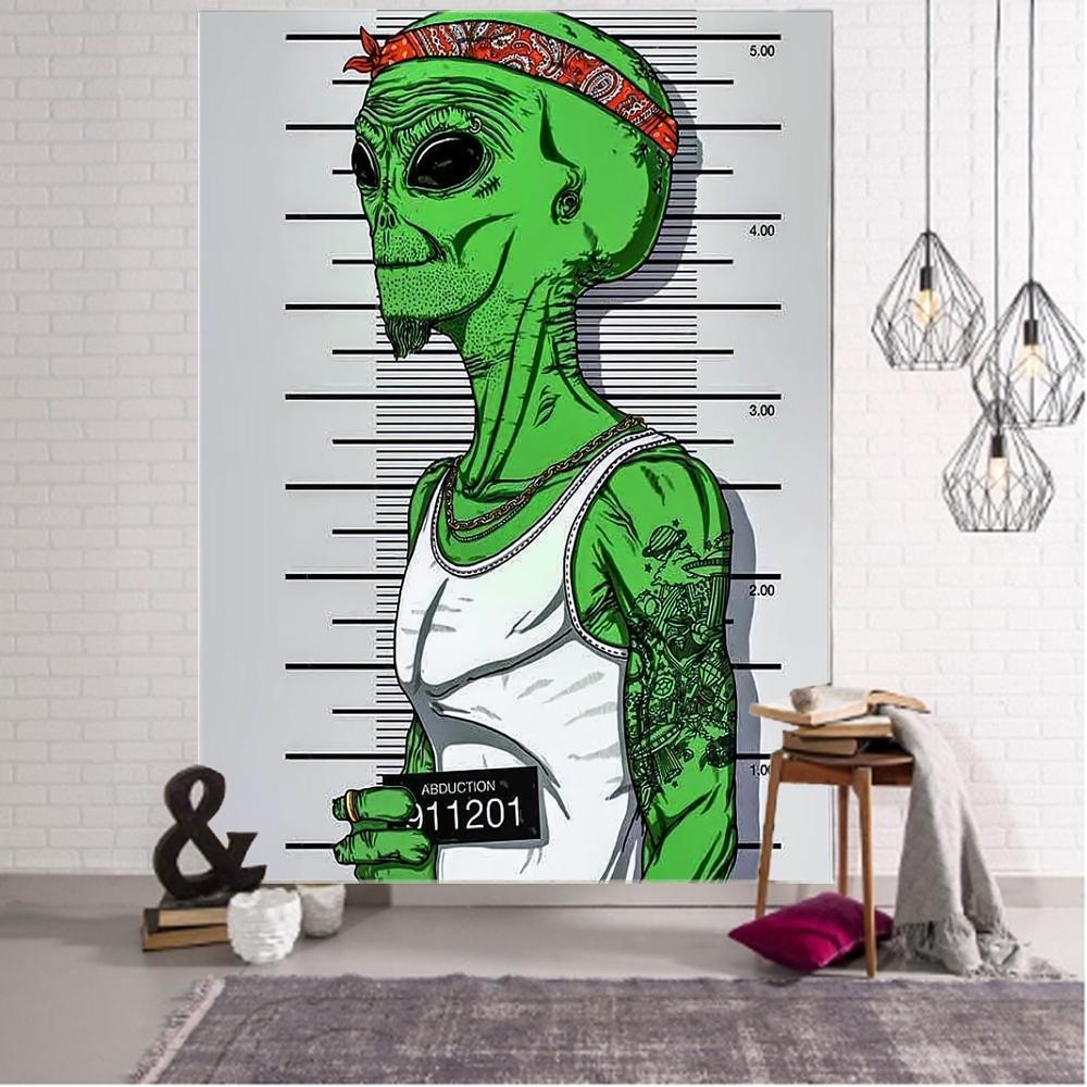 

Научно-фантастический декоративный гобелен с изображением инопланетянина Мандала в стиле бохо, хиппи, Настенный декор, гобелен, настенное покрытие, домашний декор, милый декор для комнаты