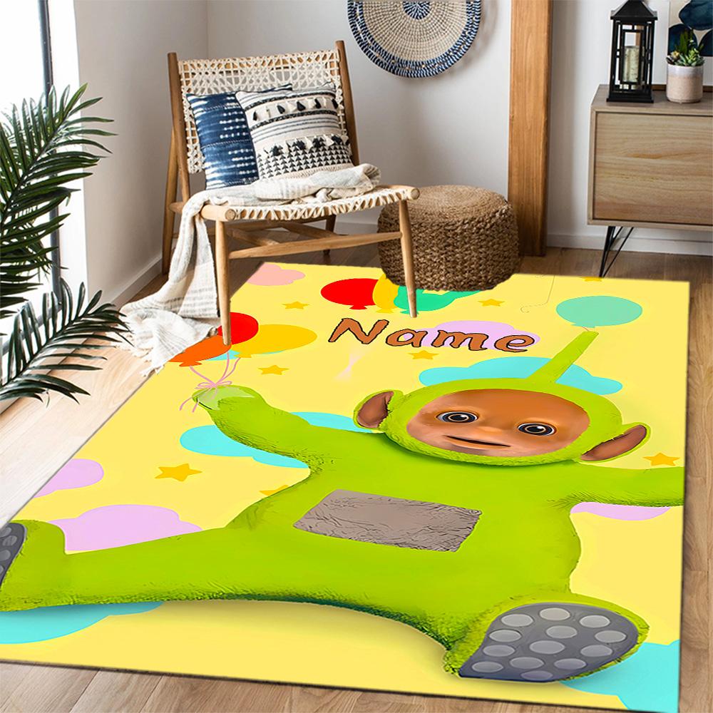 Green Alien Adventure Personalized Name Carpet Design for Outdoor Hallway Dining Room Kitchen Anti-slip Rug Decorate Offices