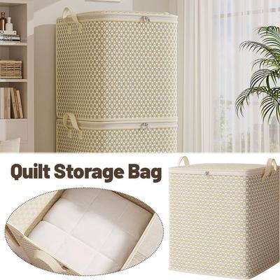 Large Capacity Non-woven Storage Bag Household Wardrobe Organizer for Quilt Clothing Toys - Closet Storage Solution
