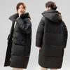 New long thickened coat loose women's knee hooded long-sleeved warm cotton-padded coat women's outside