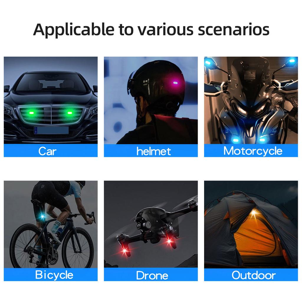 6/8x RGB Led Aircraft Boat Strobe Light Motorcycle Car LED Flash Position Wireless Light Auto Airplane Helicopter Warning Lights