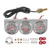 JDMSPEED 2 Inch Triple Gauge Set - Oil Pressure, Water Temp, Volt Meter (Oil: 0-100 PSI, Water: 100-280F, Volt: 8-16V) - Fits GM, Ford, Mopar & More