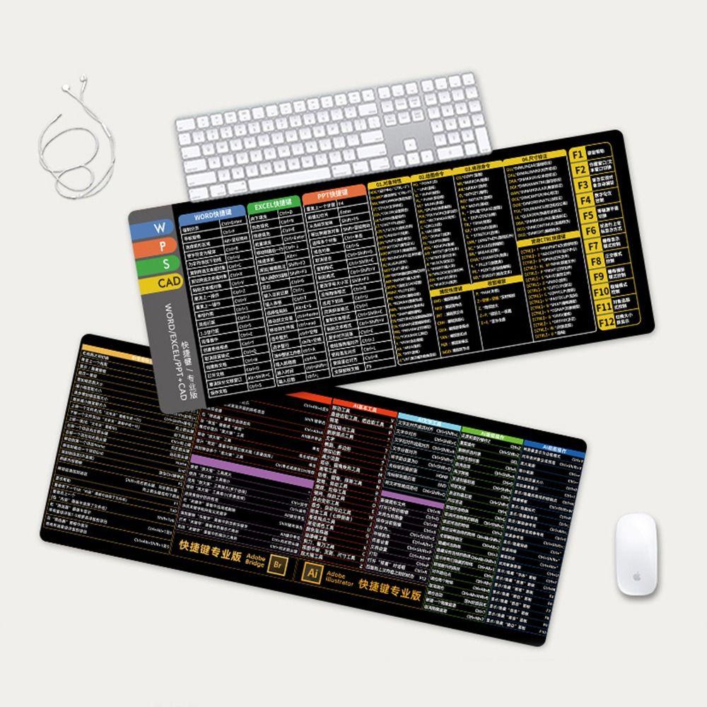 Thai / Russian / Vietnamese / English Shortcut Key Mouse Pad Keyboard Mats  Home Office