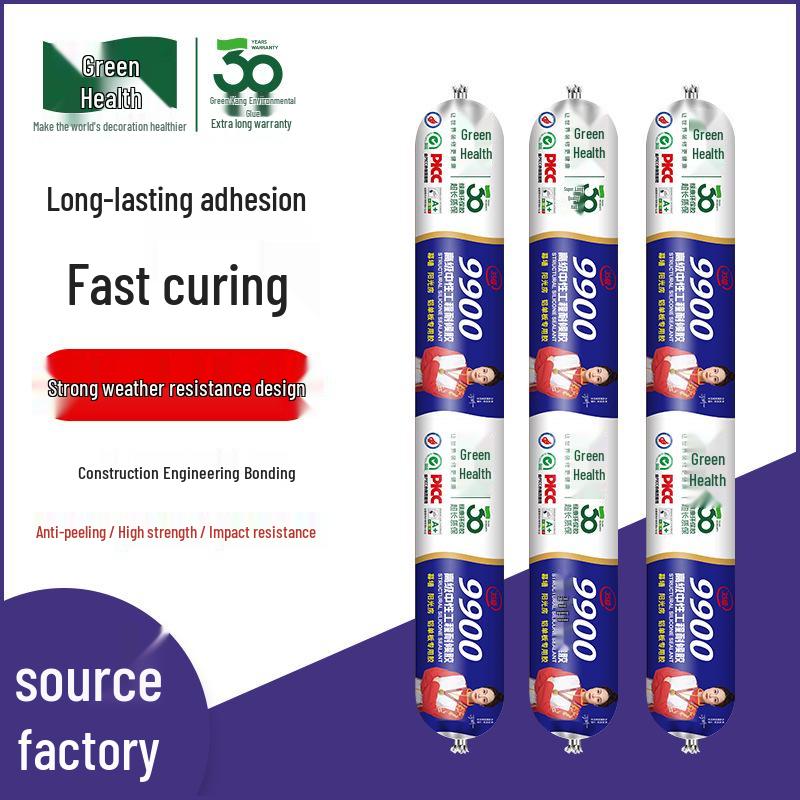 Lü Kang 9900 Fast-Drying Transparent Structural Adhesive Silicone Sealant for Curtain Walls, Stone, Doors, Windows, and Glass.