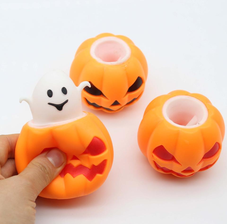 Halloween Pumpkin & Ghost Stress Relief Squeeze Toy