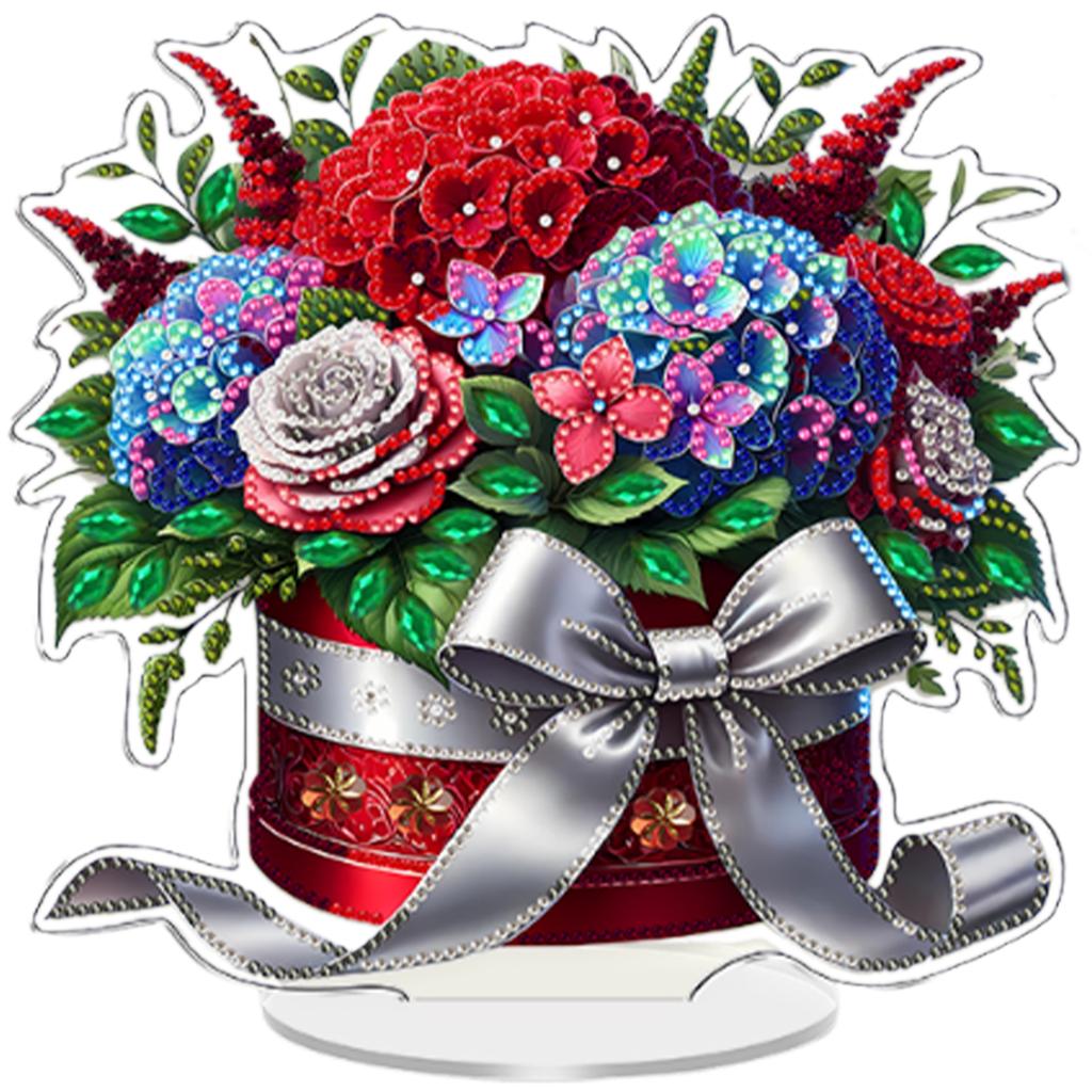 Flower Animal DIY 2D Flat Acrylic Diamond Art Decorations Crystal Art Craft Decoration for Living Room Home Office Decoration