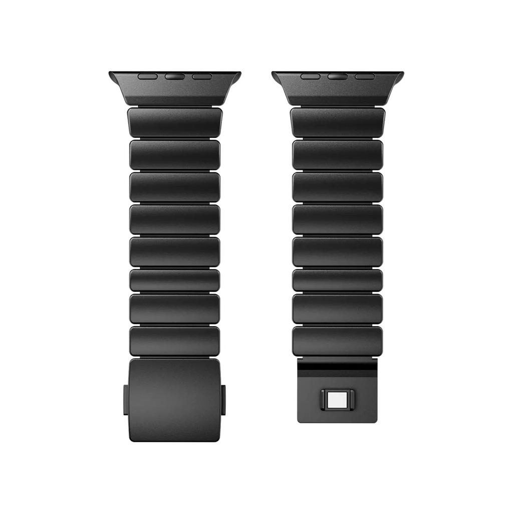 Magnetic Stainless Steel Band for Apple Watch Ultra 3 2 49mm Rubber Men Strap for Iwatch Series 11 10 46mm 9 8 7 6 Se 44mm 45mm