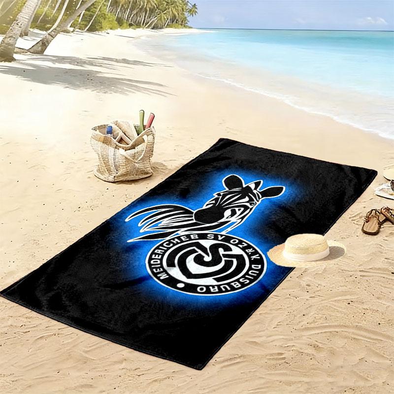 MSV Duisburg Print Strandtuch, Großes Weiches Schnelltrocknendes Handtuch für Strand Camping Schwimmen