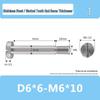 M6 D6D8 Stainless Steel Slotted Plug Screw, Half-Thread, Smooth Shank, Shoulder Limit Bolt