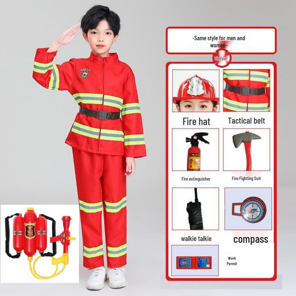 Firefighter Camouflage Costume Set for Kids - Role-Playing and Fashion Show Outfit