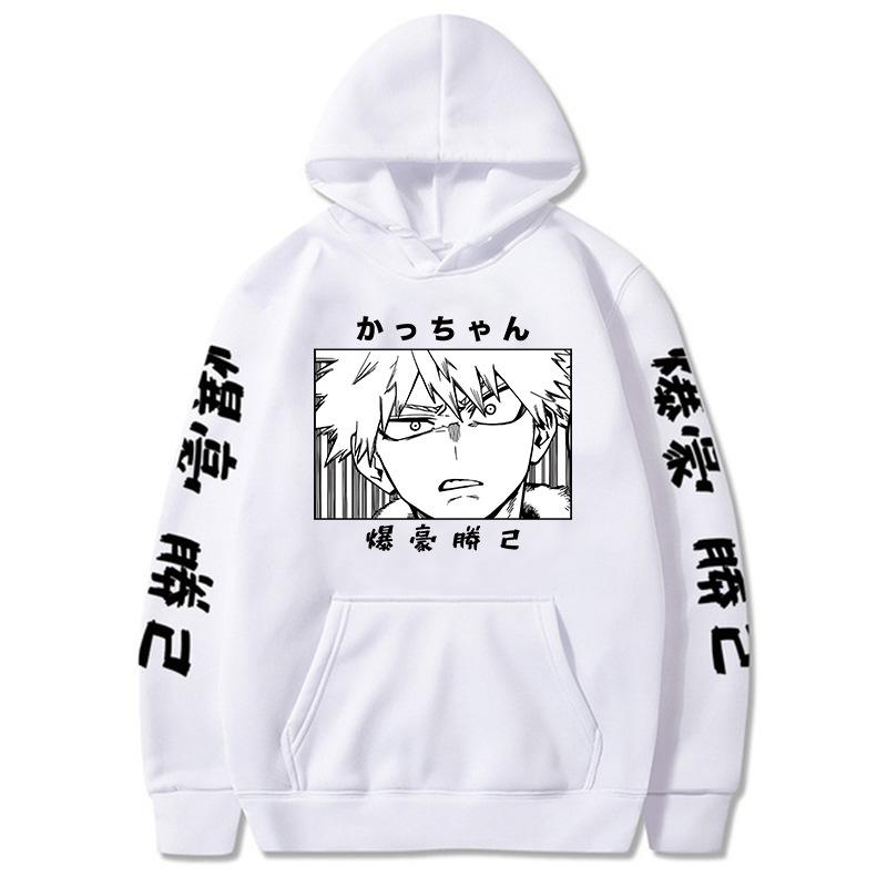 

Толстовки с длинными рукавами с рисунком японского аниме «My Hero Academia» Смешная толстовка Bakugou Katsuki Мужская мода Harajuku Уличная одежда S