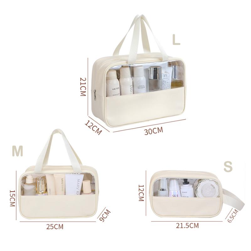 Waterproof Portable Make Up Bag Storage Cosmetic Bags For Women Translucent Travel Bag Make Up Storage Case Organizer