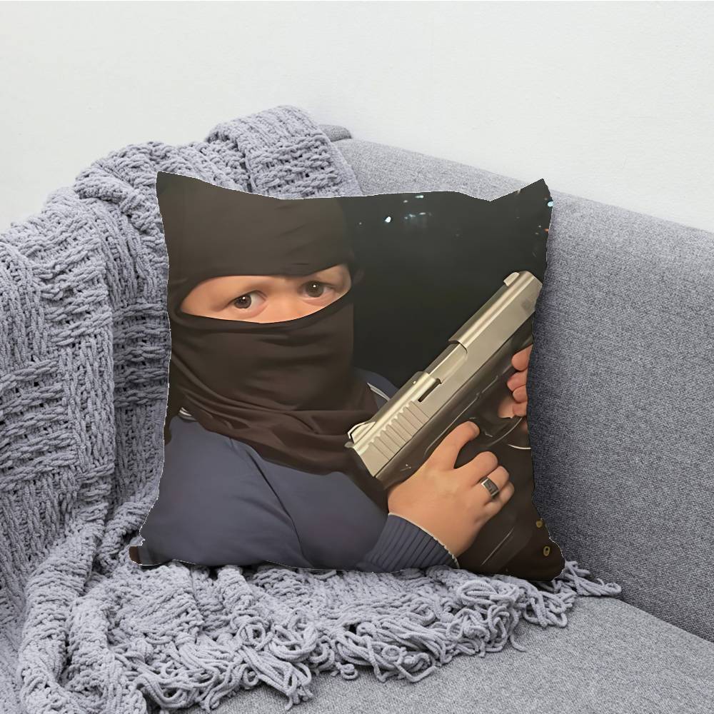 

Hasbik Hasbulla Meme Pillowcases Bedroom Living Room Sofa Home Decor Polyester Cushion Cover with Zipper 50cmx50cm