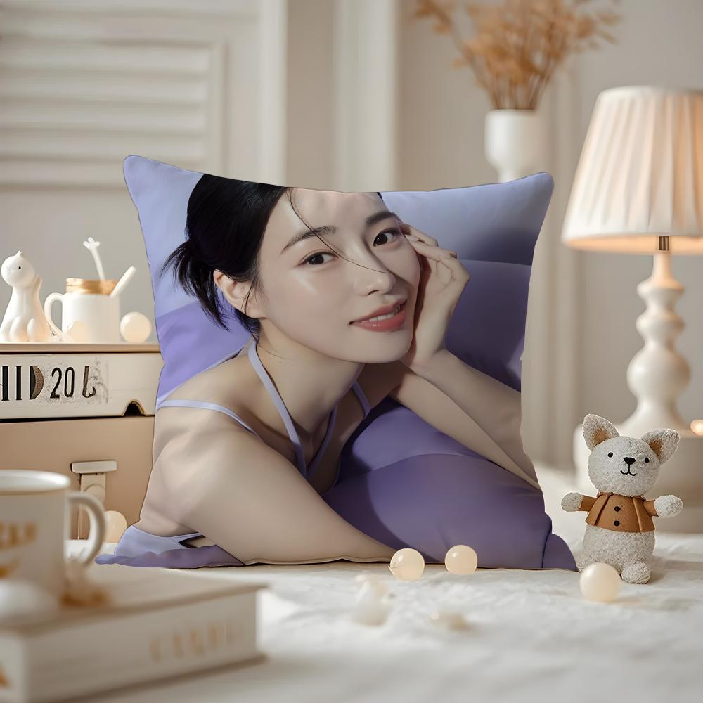 Lim Jiyeon Actress Cushion Cover Pattern Printed Pillowcase For Living Room Sofa Cushion Cover & Bedroom Decor
